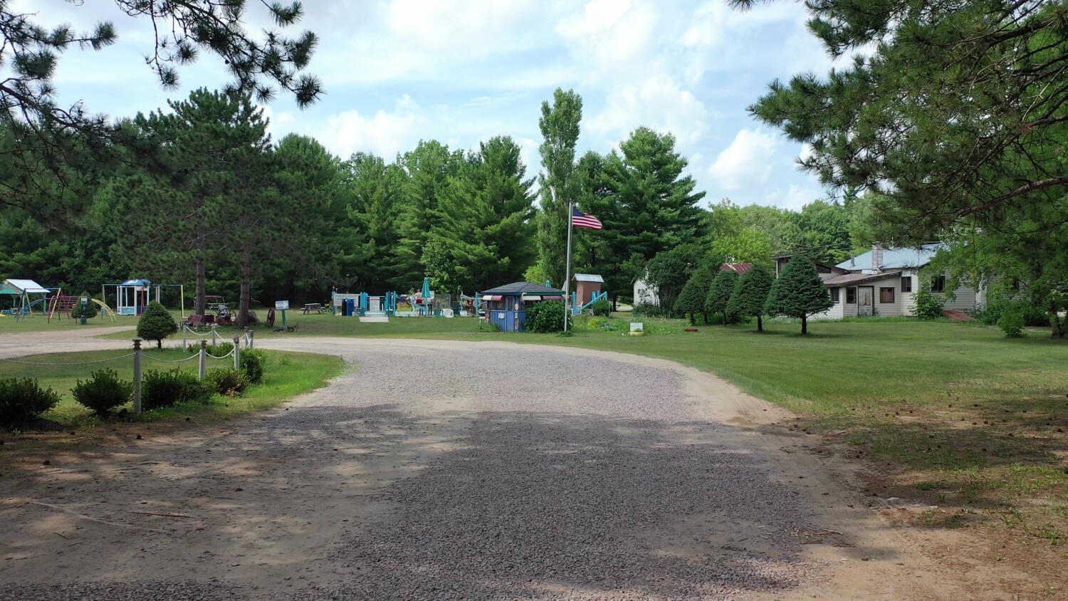 Campground Entrance with pool in background