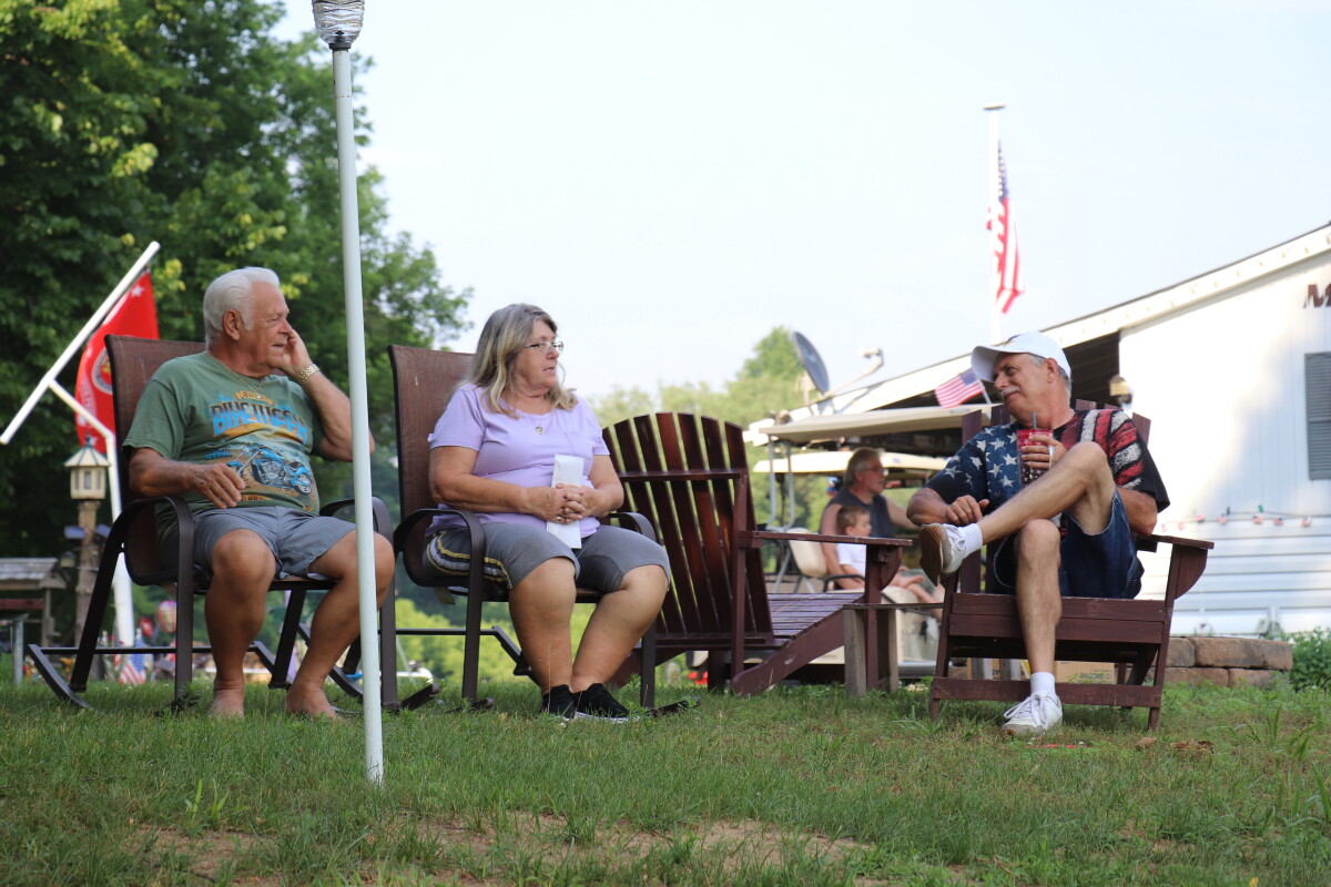 People Sitting at a campsite